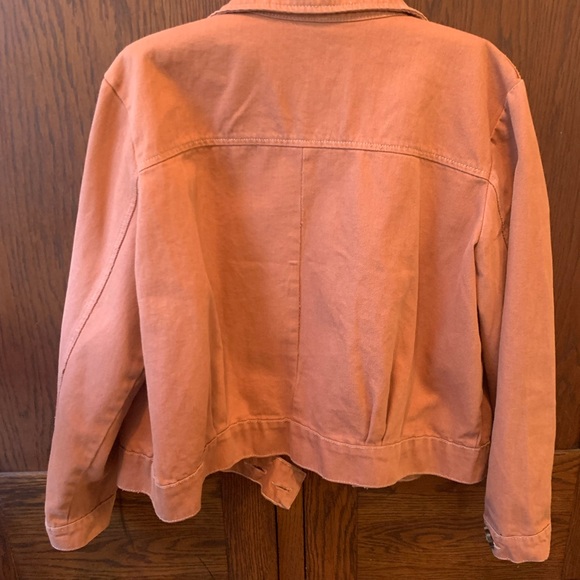 Free People Eisenhower Denim Jacket. Color: Terracotta. Size: L - Picture 4 of 4